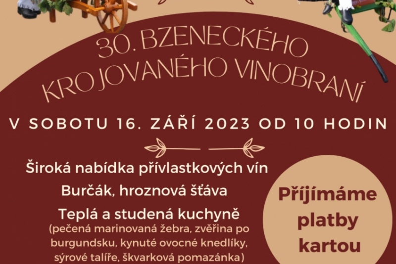 30. ROČNÍK BZENECKÉHO KROJOVANÉHO VINOBRANÍ