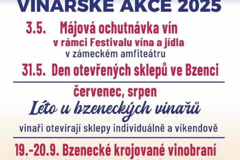 VINAŘSKÉ AKCE VE BZENCI 2025